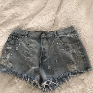 denim shorts